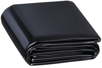JEDAL HDPE Bâche D'étang Noir Liner Imperméable 1x1.5m 2x8.5m 4x9.5m 7x7.5m 10x12.5m 15x15m Doublure D'étang Imperméable Membrane pour Bassin À Koï, Piscine(Size:1x1.5m/3x5ft)