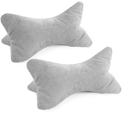 Bookiepad Leseknochen Cozy Home 2er Set, ergonomische Form für Nacken- oder Lendenstütze, Flexible Stütze für Bücher, E-Books oder Tablets (Grau)