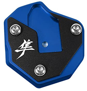 BAYDE Standverlängerungspolster Motorradständer Seitenständer Vergrößern Verlängerungspolster Für SUZUKI HAYABUSA GSX1300R GSX 1300R Gen 3 2021 2020(Blu,2)