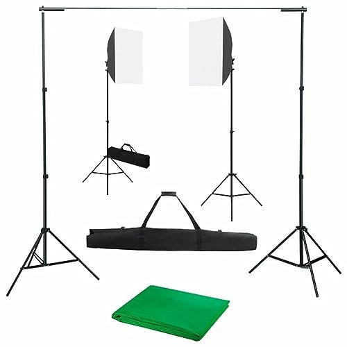 ZEYUAN Fotostudio-Set mit Softbox-Leuchten und Hintergrund, Fotostudio Set, Hintergrund Fotostudio, Fotohintergrund, Fotohintergrund Set, Foto Hintergrundsystem,