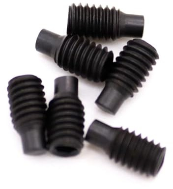 KSeSii M3 M4 M5 M6 M8 M10 M12 M14 M16 DIN915 Schwarzer Stahl der Güteklasse 12.9 Sechskant-Innensechskantschraube mit konvexer Endschraube mit Hundespitze(10mm,50pcs M6)