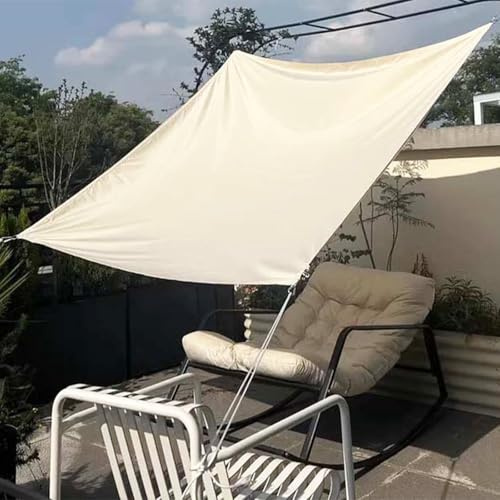 Vela Ombreggiante Rettangolare 6x4 3x4 3x2, con Kit di Fissaggio, Vela Ombreggiante Impermeabile, Antistrappo, Panno Ombreggiante per Esterni, con 4 Corde, Ombreggiante con Occhielli(Beige,6x8m)