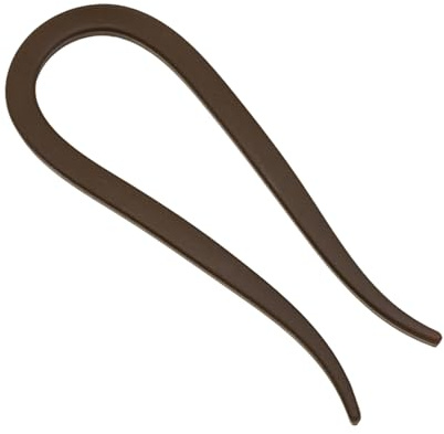 Obotsnoi Peine de pelo de cuerno de cabra en forma de U para mujer, peinados formales, tenedores de resina para peinados de moño y uso diario, accesorios de mujer, peinado formal casual, C, Talla