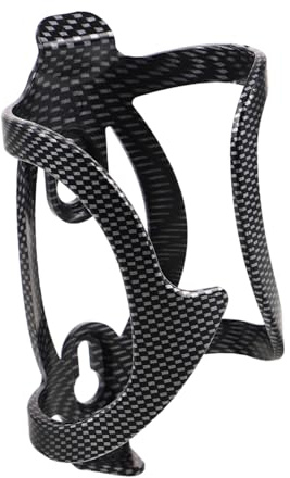 Yardwe 4 Stück-Pack Fahrradflaschenhalter in Carbonoptik aus Leichtem Abs mit Einfacher Montage für Mountainbike und Rennrad Stilvoller und Sicherer Wasserflaschenhalter in Schwarz