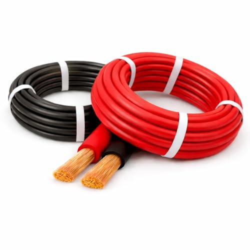 MKGT Hi-Flex 25mm² 170 Amp Automotive Starter/Inverter/Welding/Battery PVC Cable Wire – High Current Multi-Strand Copper Power Cable for Car, Van, Marine & Off-Grid Use (Black, 4 Metres)