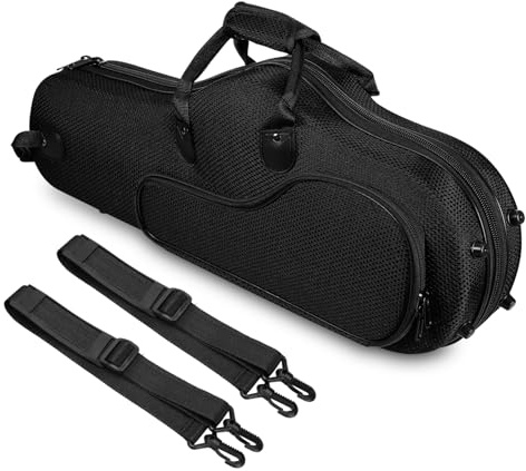 Hoement Altsaxophon Tasche aus Oxford Stoff mit Abnehmbarem Schultergurt Leicht und Geräumig für Konzert und Musikstudio Aufbewahrung
