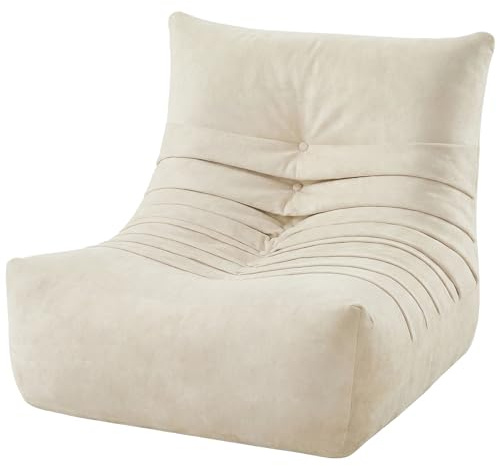 HOOBRO Sitzsack in Raupenform, Beige, EBE04SO01