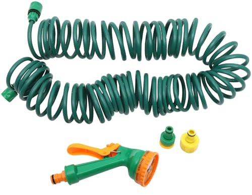 Kisangel Tubo da Giardino Retrattile 10 M, Tubo Flessibile per Irrigazione e Lavaggio Auto, Resistente e Anti-perdite, Adatto per Giardino, Cortile e Colore Colore Casuale Stile Casuale
