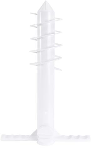 Lurrose Accessoire d'ancrage pour Parasol de Plage 5 Spirales ABS Blanc 38X25Cm Fixation Sable pour Jardin et Plage