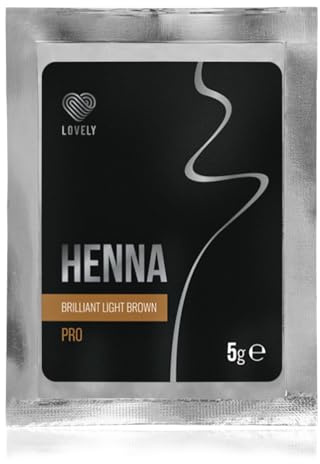 LOVELY Henna Augenbrauenfarbe Brilliant Light Brown 5g - für definierte Brows aus pflanzenbasierten Pigmenten - hellbrauner Farbton mit neutralem Unterton für Blondinen & helle Haarfarben (1er Pack)