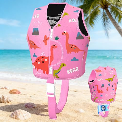 PAZEAU Chaleco Salvavidas para Niños de 2 a 6 años, Ayuda para Nadar con Certificación TÜV para Niños, Duradero y Cómodo, Cinturón de Seguridad Ajustable, Adecuado para Piscinas