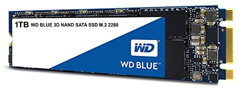 WD Blue 3D NAND Internal SSD M.2 SATA - 1 TB, Blue - High Performance