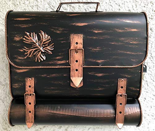 Wandbriefkasten Tasche Briefkasten Postkasten Zaunbriefkasten mit Zeitungsrole Zeitungsfach aus rostfreiem Stahl verzinkt. Befestigungsmaterial GRATIS!