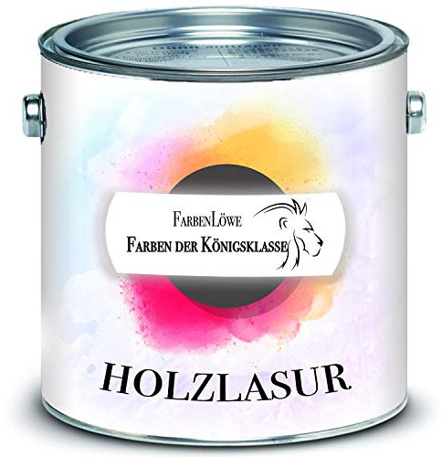 Holzlasur FARBENLÖWE hochmoderne Lasur für Innen & Außen Holzschutzlasur (1 L, Palisander)