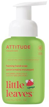 ATTITUDE Foaming Hand Soap for Kids, EWG Verified, Dermatologically Tested, Plant- and Mineral-Based Ingredients, Vegan, Watermelon and Coco, 295 mL