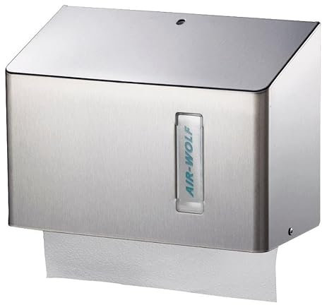 Papierhandtuchspender Omega Edelstahl für 300 Tücher Für Interfold-Falzung