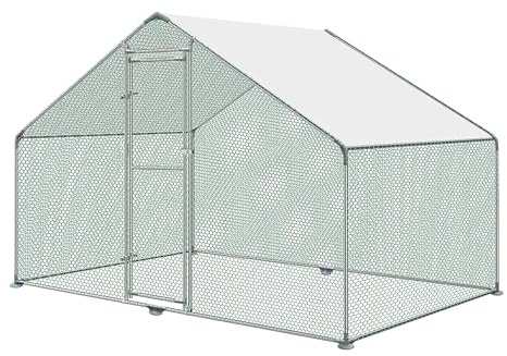 UISEBRT Kycklinghus, bur, smådjurshall, 3 x 2 x 2 m - utomhuskapsling med PE-tak för fjäderfä, kaniner, små husdjur, hundar (3 x 2 x 2 m)