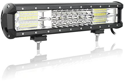 Willpower Led Lichtleiste Balken 12V 24V 20 288W für Auto Offroad KFZ | Lightbar Arbeitsscheinwerfer Scheinwerfer, 6000K Weiß, IP67 Wasserdicht, Beleuchtung für Traktor ATV Boot Quad Fahrzeuge