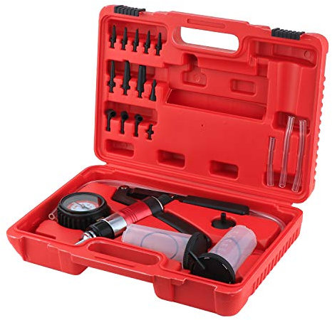 WiMas Handheld Bremsentlüftungssatz, Vakuumpumpe Bremsenentlüfter, Auto Vakuumtester mit Adapter für Kraftfahrzeuge, LKW und Motorräder