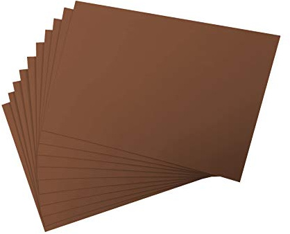 Färgat kortpapper A4 300GSM 10 ark, kortlager, pastellpapper, konstpapper för målning, ritning, hantverk, handgjord, pastellfärger och kraftskrivarpapper (brun)