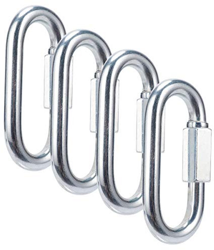 OWAYOTO Quick Link Locking Carabiner Heavy Duty Chain Quick Links Connector Chain Repair Links M8 5/16 inch 4pcs