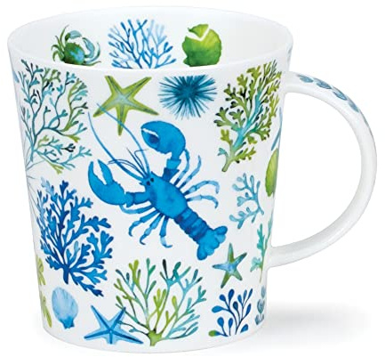 Dunoon LO-UNTS-BL Under The Sea Blue Bone China Tasse – Lomond-Form, 0,32 l