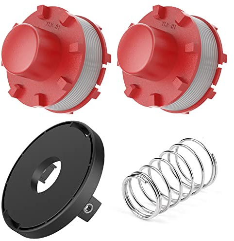 MUFUSHAN 2 Pezzi Bobina per tagliabordi con Coperchio e Molla di Ricambio per Einhell GE-CT 36/30, Einhell GE-cm 36/43, AGILLO 36/255, AGILLO 18/200