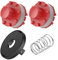MUFUSHAN 2-teilige Ersatzfadenspule,1 x Ersatzspulenkappen,1 x Trimmerkopffeder für Einhell Akku-Rasentrimmer Power X-Change,Einhell GE-CT 36/30,Einhell GE-cm 36/43,AGILLO 36/255,AGILLO 18/200