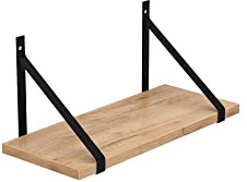 AKKE Hängeregal Gino Wandregal Kinderzimmer Küche Wohnzimmer Badezimmer Loft Büro Regale für Wände Regalbrett für Wand-Deko Küchenregal Moderne Wandboard Bücherregal Wand Craft Gold 50x20 cm