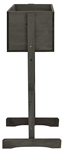 ANNLERA Jardinière avec Treillis 45x30x74 cm Gris Jardiniere Treillis Jardin Bois Treillis pour Plantes Grimpantes Jardiniere Exterieur Grande Taille Jardinière sur Pied
