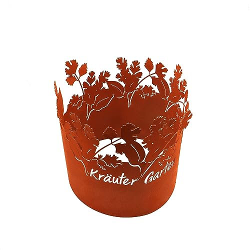 Bordure de parterre rouillée pour herbes et jardin