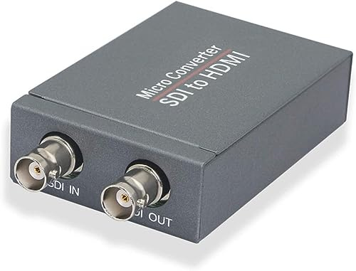 XMSJSIY SDI to HDMI, 3G-SDI/HD-SDI/SD-SDI to HDMI Converter Adapter,SDI in HDMI Out, SDI in SDI Out Loopout 1080P @60Hz Video Audio Splitter Auto Format Detection Stereo Support HDCP