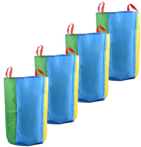 heavenlife 4 Pièces Sac à Pommes de Terre pour Enfants et Adultes, Sacs de Saut Colorés, Course de Sac pour Anniversaire Fête Pique-Nique