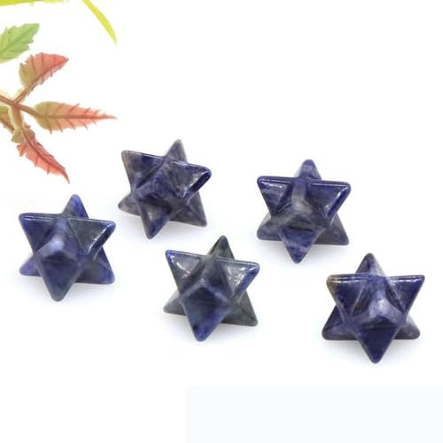 13 mm natürlicher Chakra-Quarzstein, Kristall, Wicca-Reiki-Heilenergie, Edelsteinschutz für DIY-Schmuckdekoration, blauer Sodalith, 40 Stück