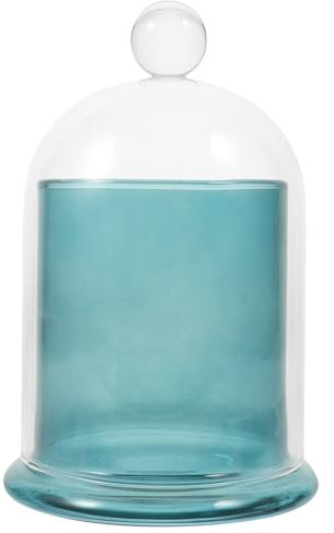 AOKWAWALIY 1 Set Aromatherapy Glass Cover Candle Holder Transparent Glass Dome Candle Jar Household Glass Dome Candle Holder with Dome Glass with High Borosilicate Content Candlestick Home Page
