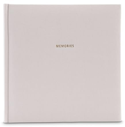 Hama Fotoalbum Memories (Jumbo Album zum Selbstgestalten, Photo Album zum Einkleben, 50 schwarze Seiten, Fotobuch 30x30 cm, Stoffeinband mit Goldprägung) grau