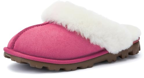WaySoft Women's 100% Genuine Australian Sheepskin Scuff Slippers
