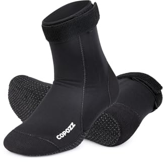 COPOZZ Tauchsocken, 3 mm, Neopren, Strand, Wassersocken, rutschfest, für Schnorchel, Schwimmen, Jugendliche, Männer und Frauen