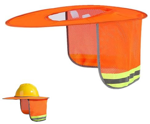 Protector Solar para Sombrero Duro,Escudo de Casco de Seguridad,Parasol Casco Seguridad Protector Solar para Casco Obra Protector,Parasol De Cuello De Malla De ala Completa,Protección Solar