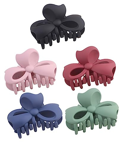 IWOWHERO 5piezas Horquillas Lazo Pelo Pinzas De Coleteros Para Mujer Resistentes y Duraderas Baño Ducha