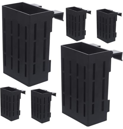 6pcs Water Plant Stand Aquatic Plant Basket Hanging Aquatic Planter Cups Aquarium Plant Holder Aquarium Floating Plant Holder Fish Tank Plant Pot Floating Plant Pot Black Plastic