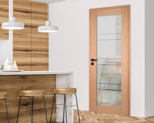 Bloc porte 1 Vitrage CASSIOPEIA bois chêne européen 2040 x 730 Droite