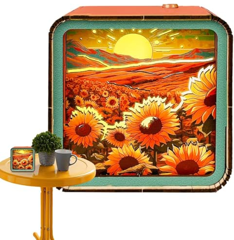 Puzzle Veilleuse, Puzzle en Bois Veilleuse | -Paysage Puzzle en Bois avec Lumière - Veilleuse en bois, Décoration de Maison Intérieure Amusante pour Chambre Étude