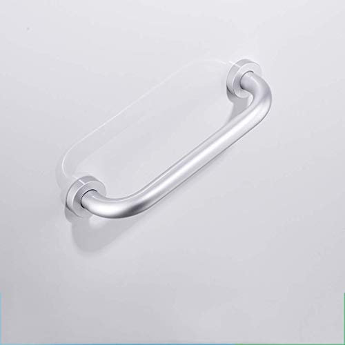 Aide antidérapante Poignée de barre d’appui pour baignoire Aide et soutien Rampe en aluminium/de sécurité pour baignoires Toilettes Entrée/Mur Porte-serviettes droit (30/40/50cm) (Argent 50)