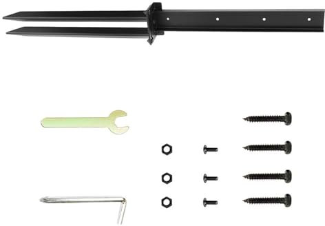 Allayu Metal Fence Stakes Heavy Duty Support for Reinforcing Fence Posts Post Buddys Fence Repair Stakes Carbon Steel Fencing