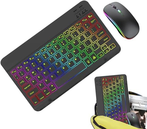 e wireless retroilluminati - Tasti tastiera wireless - 2 | Keyboard e con | modalità di illuminazione e 7 colori, tastiera e tasto wireless portatile