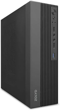 Zolyd Xyndora - Caja Gaming Mini-ATX, Capacidad hasta 4 Ventiladores, PSU de 200 W incluida, Espacio Interno Optimizado, Diseño Compacto, Negro