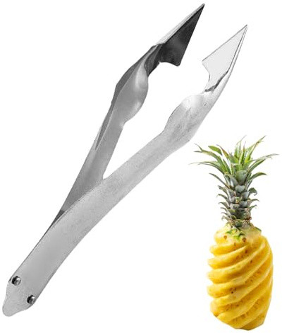 Taglierina Ananas In Acciaio Inox - Strumento Peeler Corer Slicer | Gadget Di Frutta Utili Per L'Estrazione Di Nucleo, Disinteri Di Cucina Affilata Con Manico Di Presa Per Facilitare La Preparazione