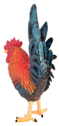Figurine de Coq Réaliste pour Jardin, Modèle Décoratif 1 Pièce en Plastique | Texture Vivante et Détails Soignés, Aspect Simulation, Usage Parc et Jardin, Facile à Nettoyer