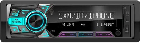 Radio de Coche 1din Reproductor Digital Bluetooth Reproductor de Coche Radio FM Audio estéreo(MP3)